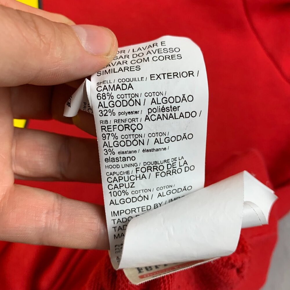 Puma Ferrari Men Sweater 2XL Red Hoodie Long Sleeve Big Logo Luxury Cars Italian - Picture 9 of 11